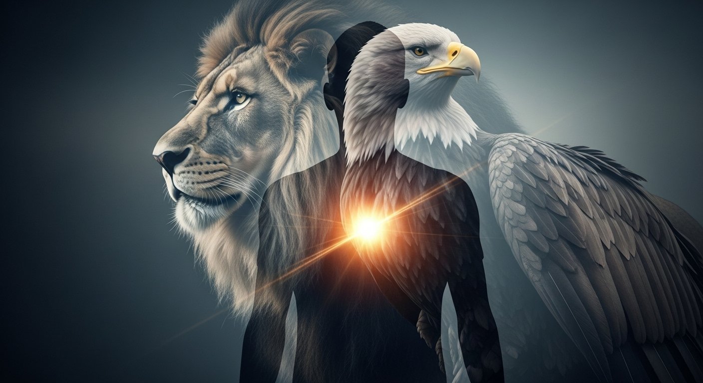 Karmaşık bir astroloji haritası üzerinde yükselen hayvan figürleri, gezegen sembolleriyle çevrili.