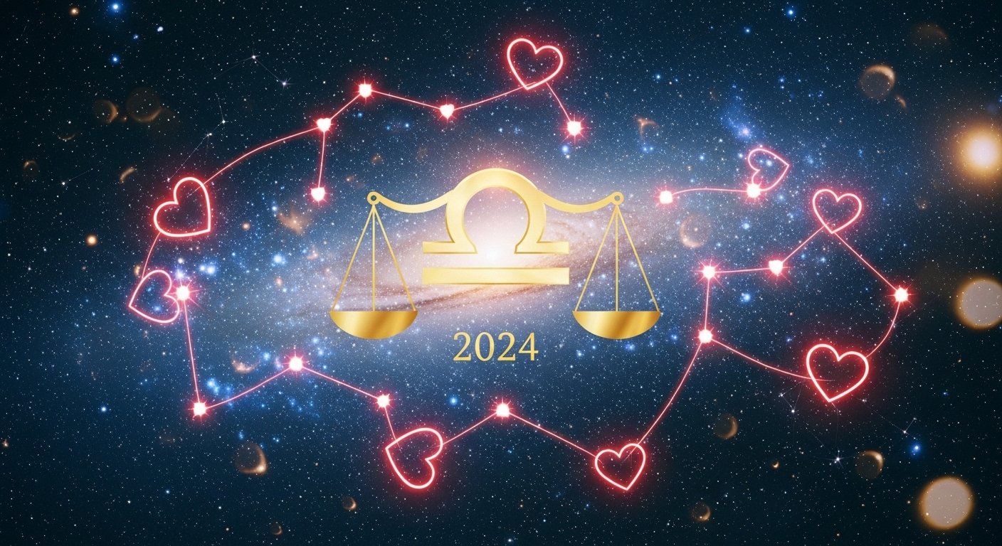 2024'te Terazi burcu için gökyüzünde parlayan aşk yıldızları ve gezegen hareketleri.