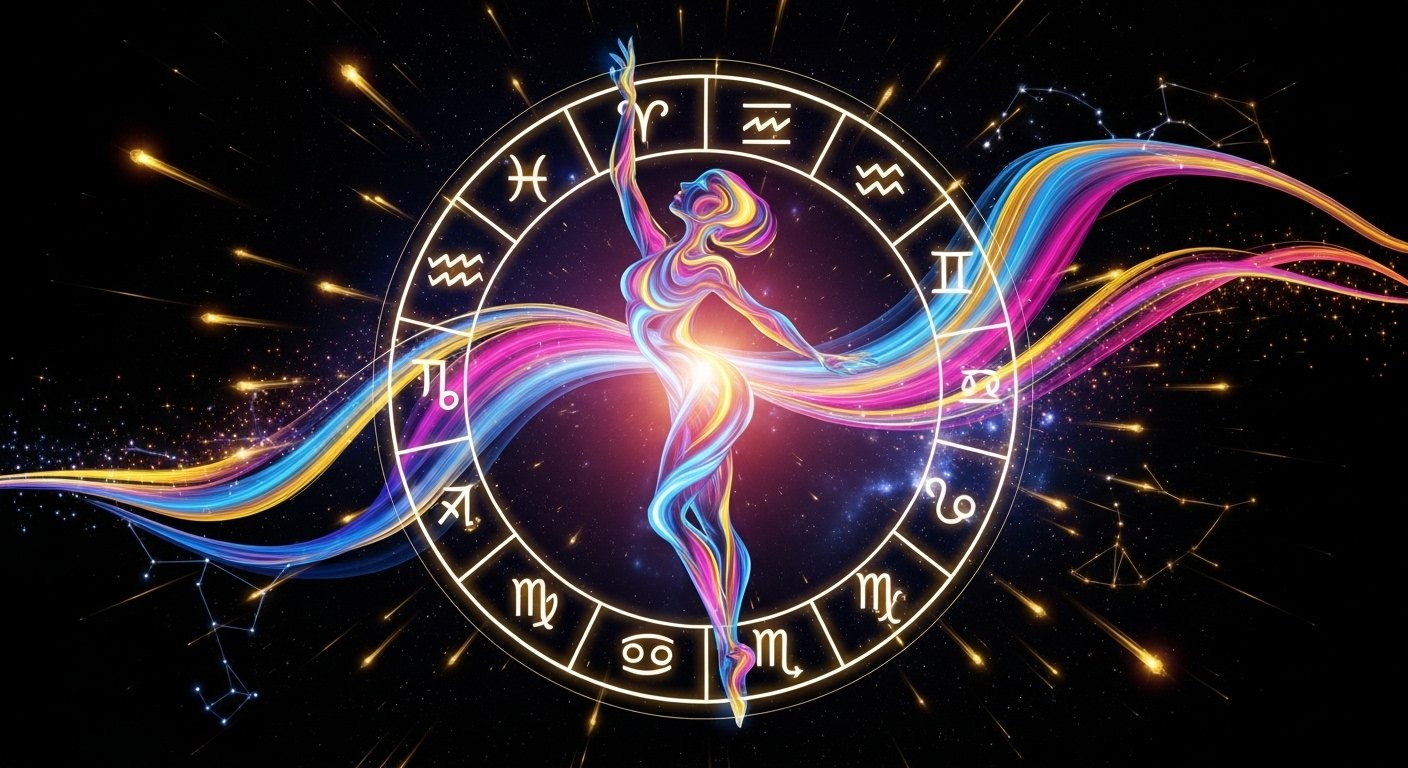 Hesap makineleri ve sayıların etrafında dönen soyut bir nümeroloji konsepti görseli, isimlerin harflerini sayılara dönüştürmeyi simgeliyor.