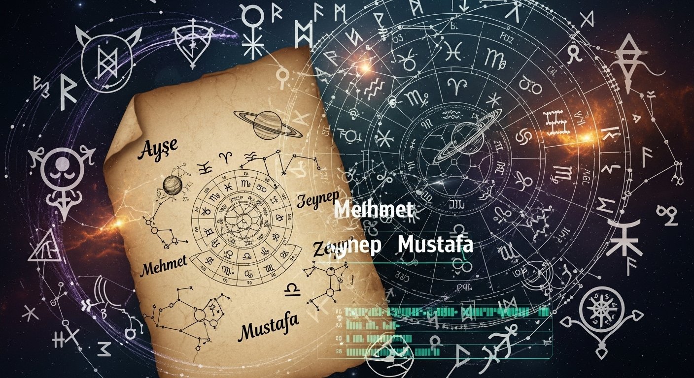 Retrograd bir gezegenin grafiksel gösterimi, gökyüzünde geriye doğru hareket eden bir enerji dalgasını ve bunun kişisel kimlik üzerindeki etkisini simgeliyor.