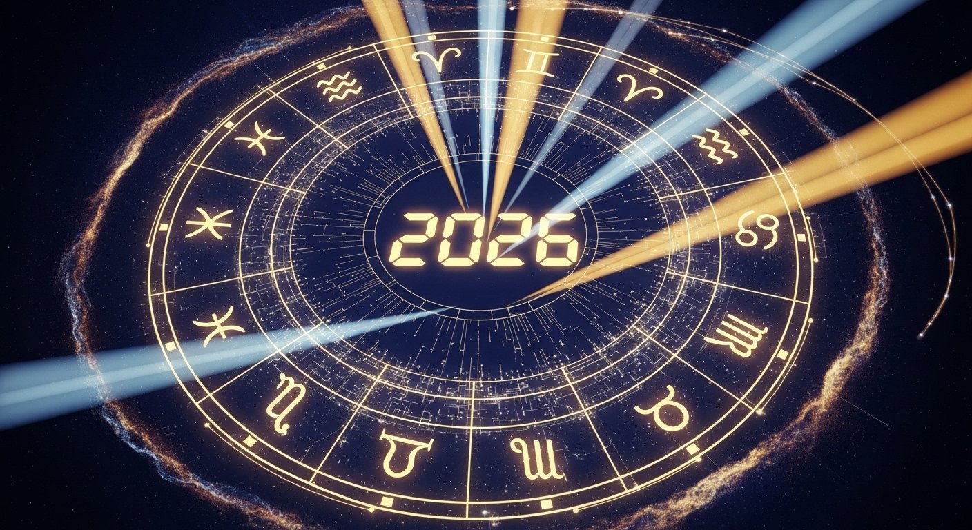 Evrensel enerji akışı ve karmik döngüleri temsil eden mistik bir görsel.