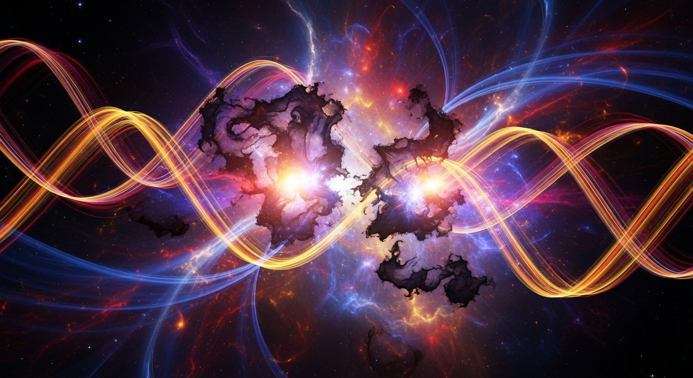 A symbolic illustration of planets in retrograde motion, emphasizing introspection, re-evaluation, and personal growth during challenging times.