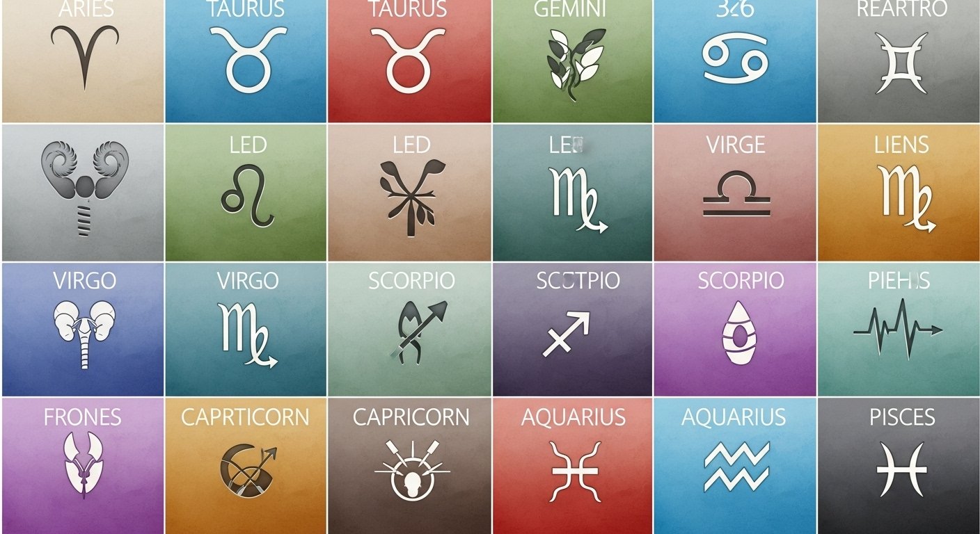 Astroloji, nümeroloji ve sağlık arasındaki bağlantıyı gösteren semboller, denge ve uyum