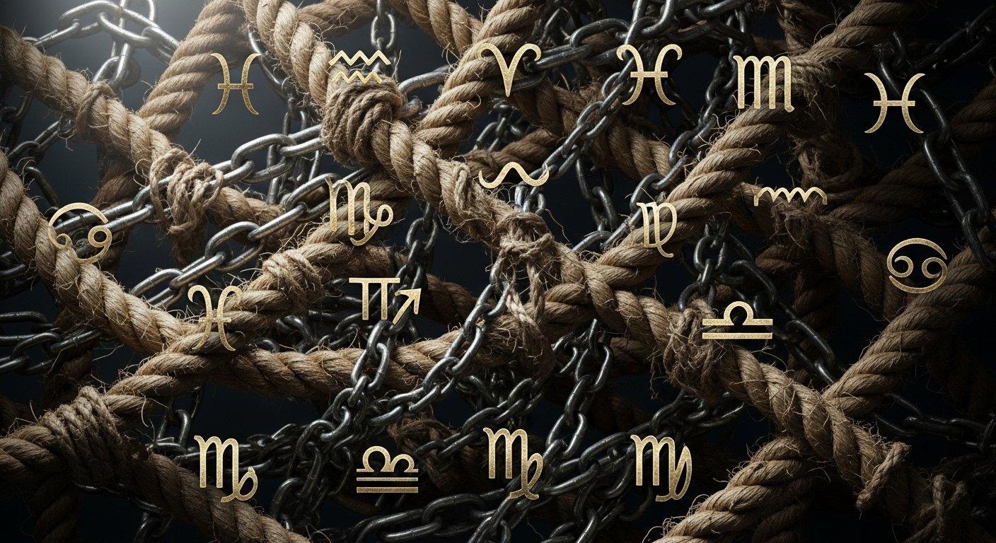 Astrolojik harita ve gezegenlerin retro hareketlerini gösteren dinamik bir görsel.