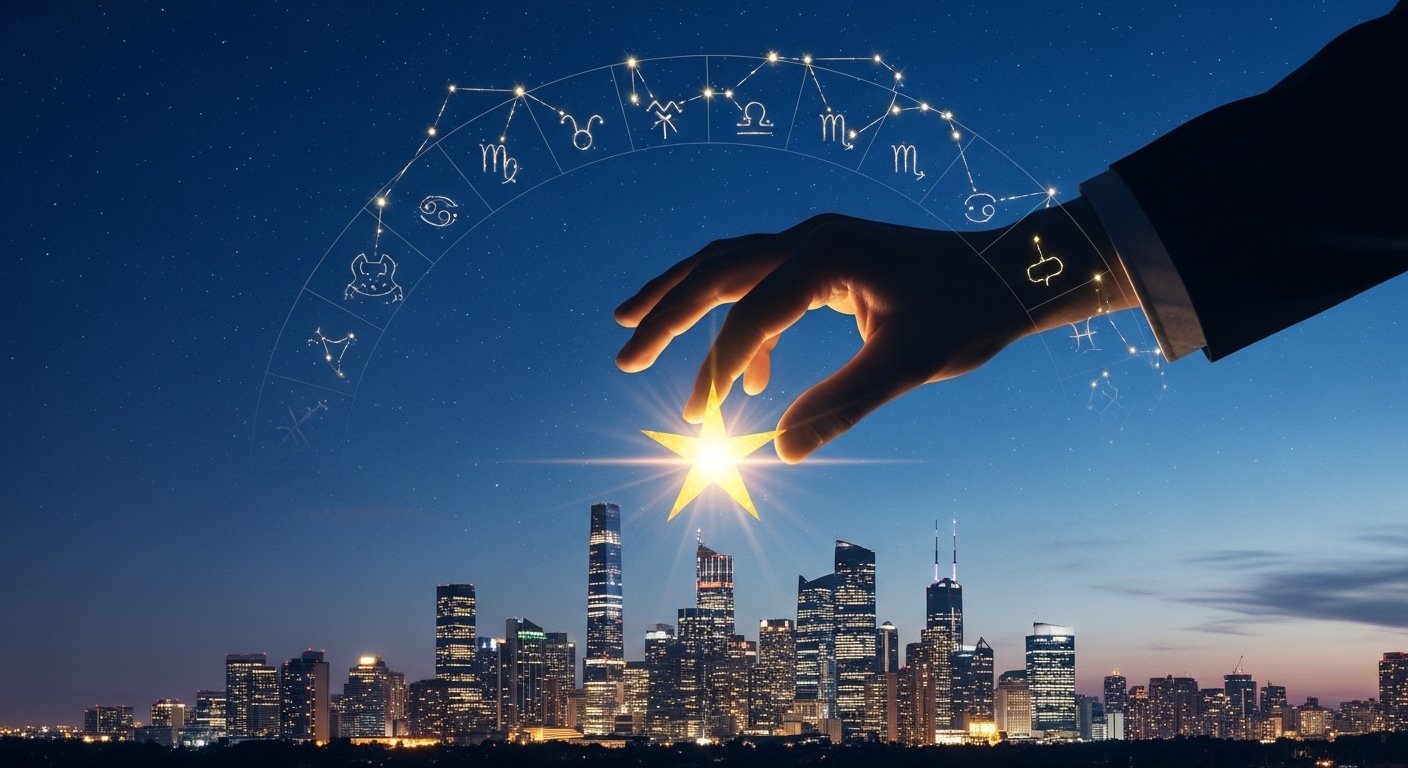 Planetary alignments illustrating financial challenges and opportunities.