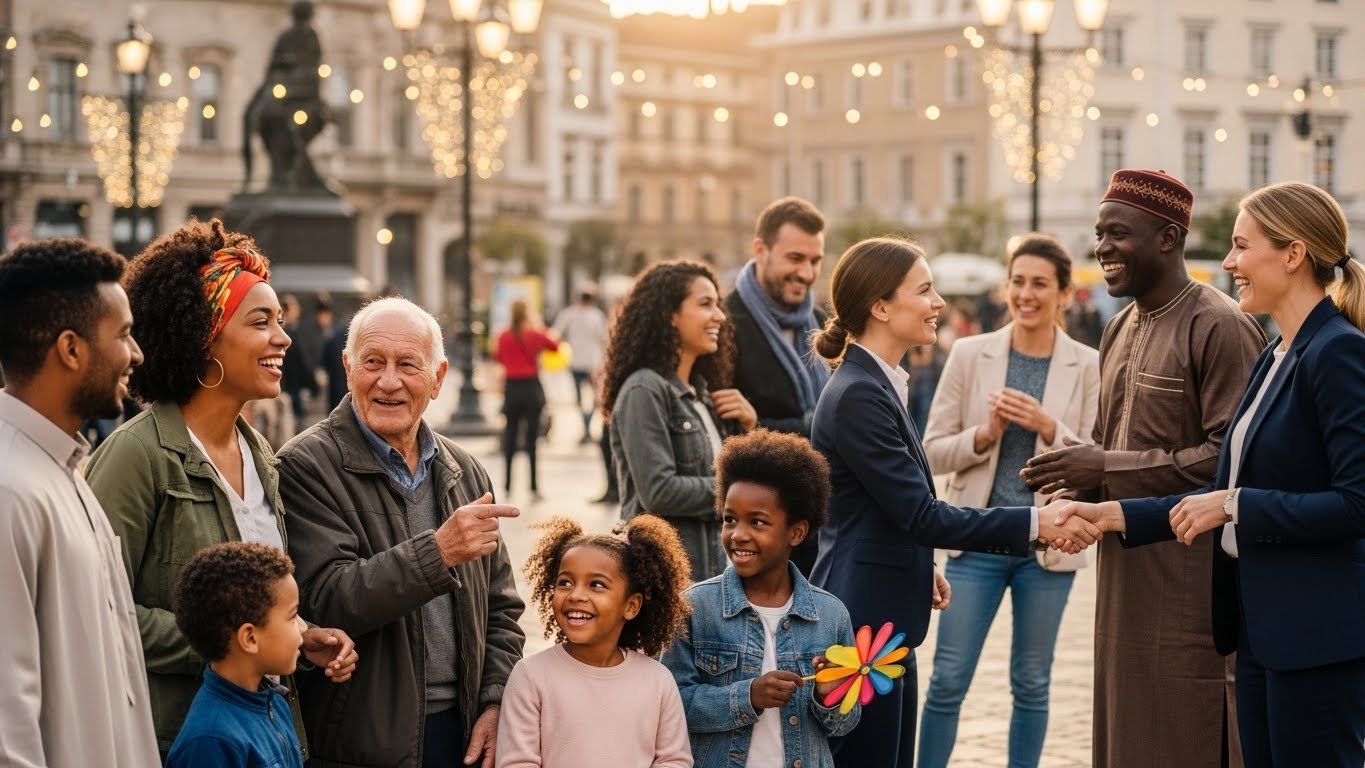 El sıkışan iki iş insanı